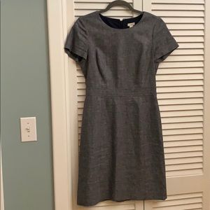 Navy tweed dress size 2 J.Crew